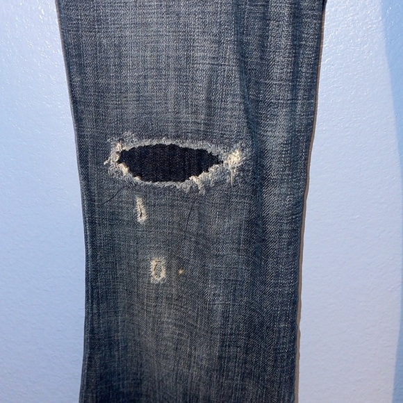 Current Elliott Flare Jeans Size 31 Distressed Patches. D - Picture 3 of 6